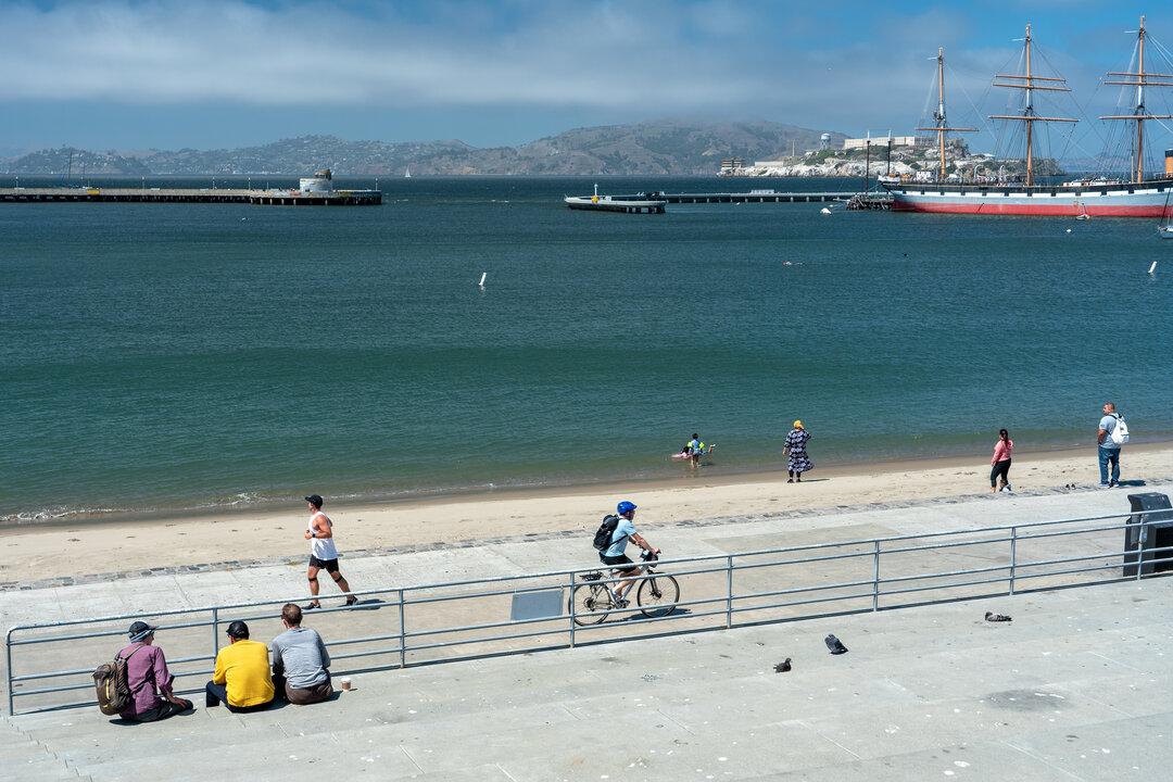 jogging near the Bay