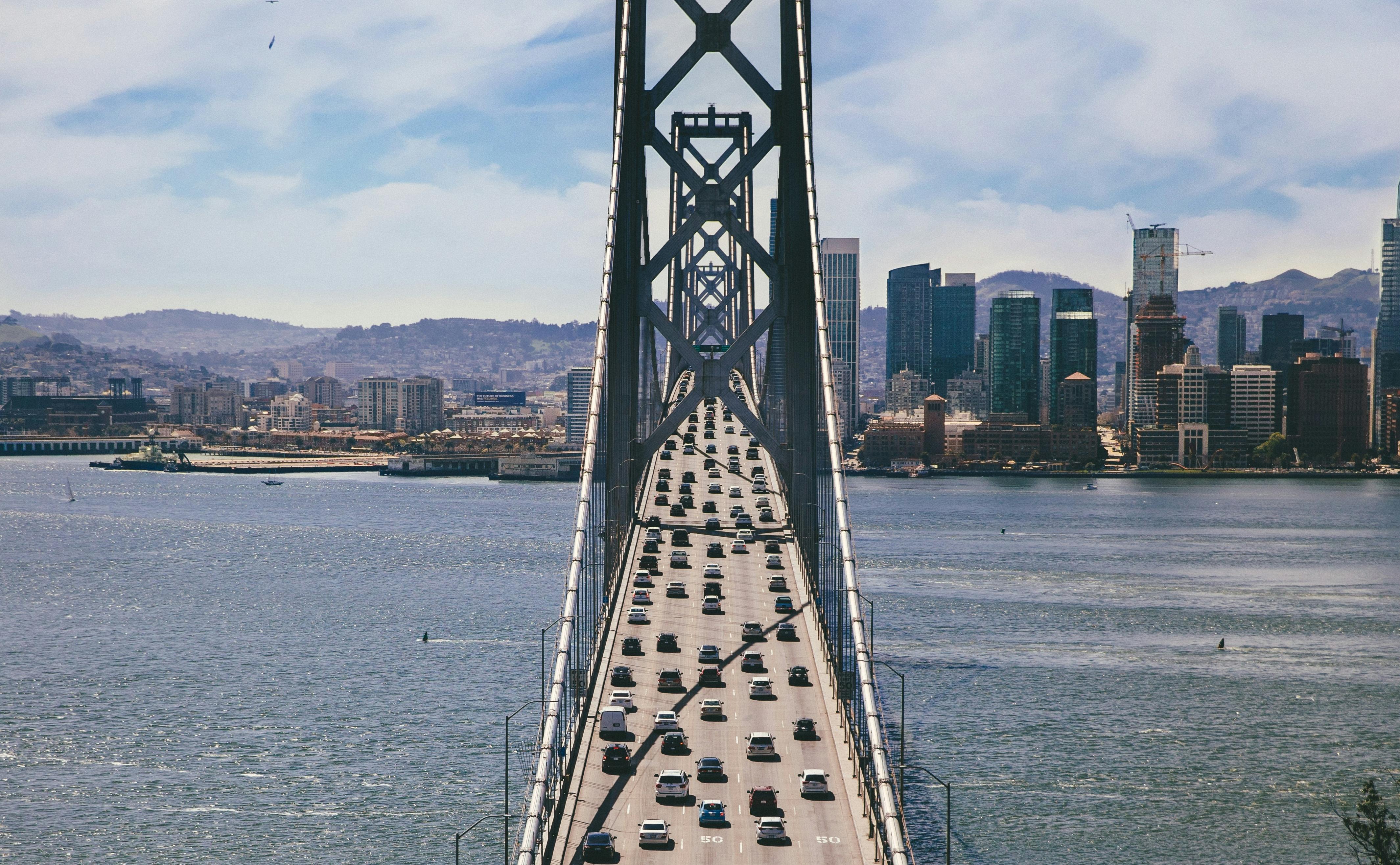 Traffic on a bridge
