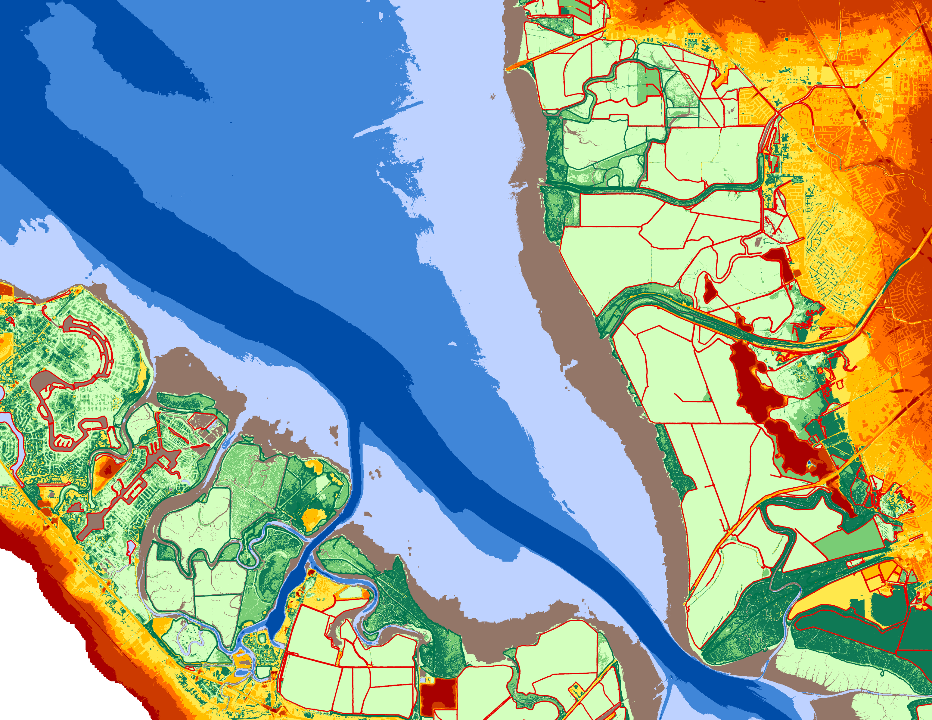 Colorful elevation map