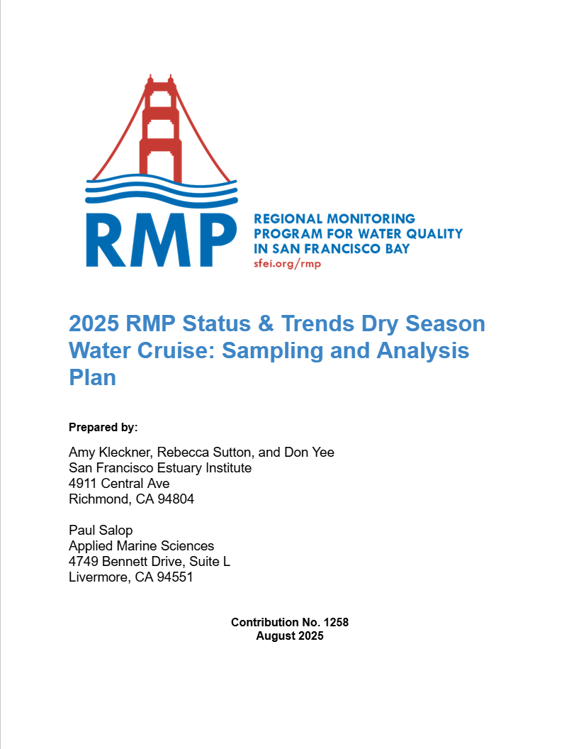 2025 RMP Status &amp; Trends Dry Season Water Cruise SAP Cover