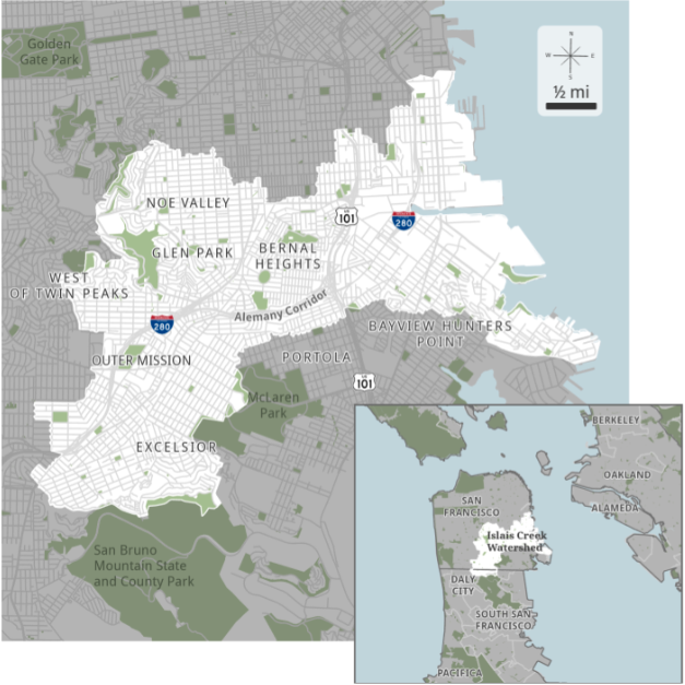 Islais Creek Watershed, San Francisco, CA