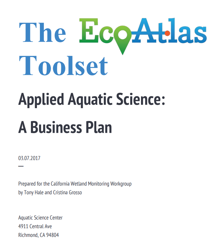 Report cover with EcoAtlas logo