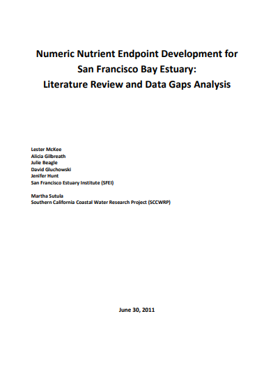 Numeric Nutrient Endpoint 2011 Report Cover