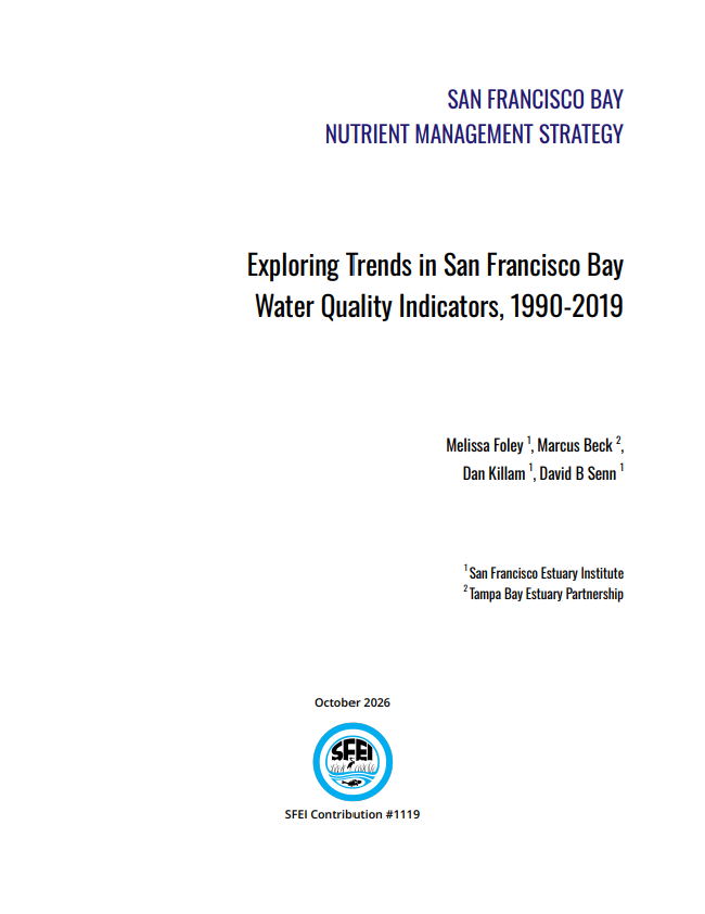 Exploring Trends in SF Bay Water Quality Indicators Report Cover