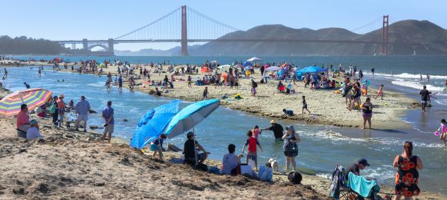 People at beach
