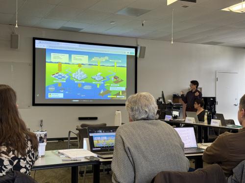 Emerging contaminants scientists and stakeholders view a presentation