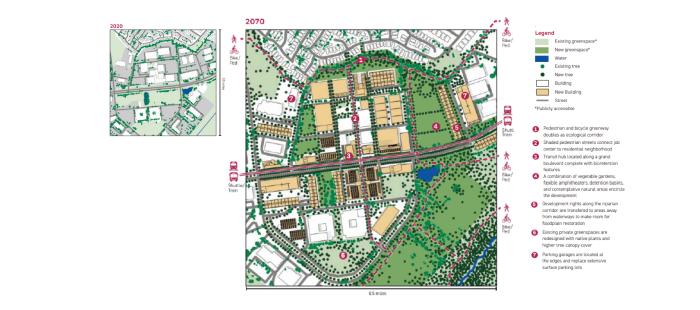 Map showing urban biodiversity guidance