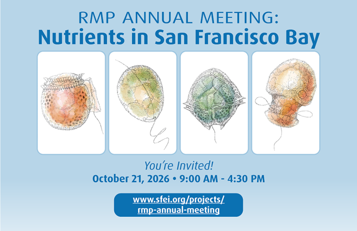 Webpage header for the RMP Annual Meeting on October 21, 2026, featuring four scientific illustrations of microscopic algae.