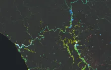 Aerial map of Russian River watershed
