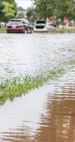 Flooding in an urban area