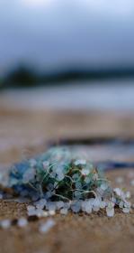 Microplastics on a beach