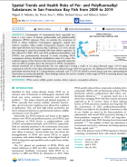 First page of journal publication, "Spatial Trends and Health Risks of Per- and Polyfluoroalkyl Substances in San Francisco Bay Fish from 2009 to 2019."