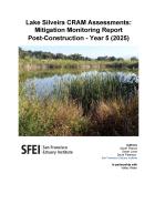 Lake Silveira CRAM Mitigation Monitoring Report Year 5 cover page