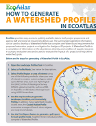 Steps on how to generate a Watershed Profile