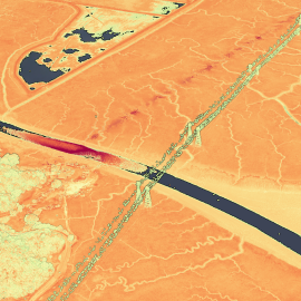 A screenshot of a lidar point cloud from China Camp area